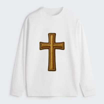 Latin Cross - Classic Long Sleeve Shirt - White