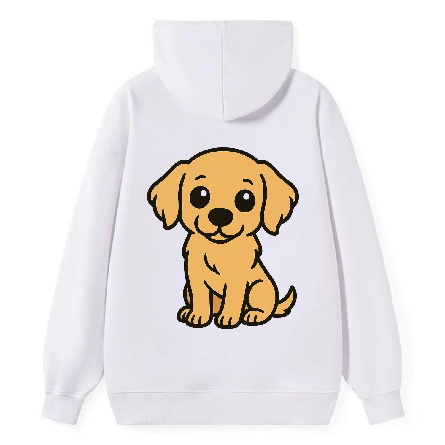 Golden Retriever - Head tilt curious pose - Classic Pullover Hoodie - White