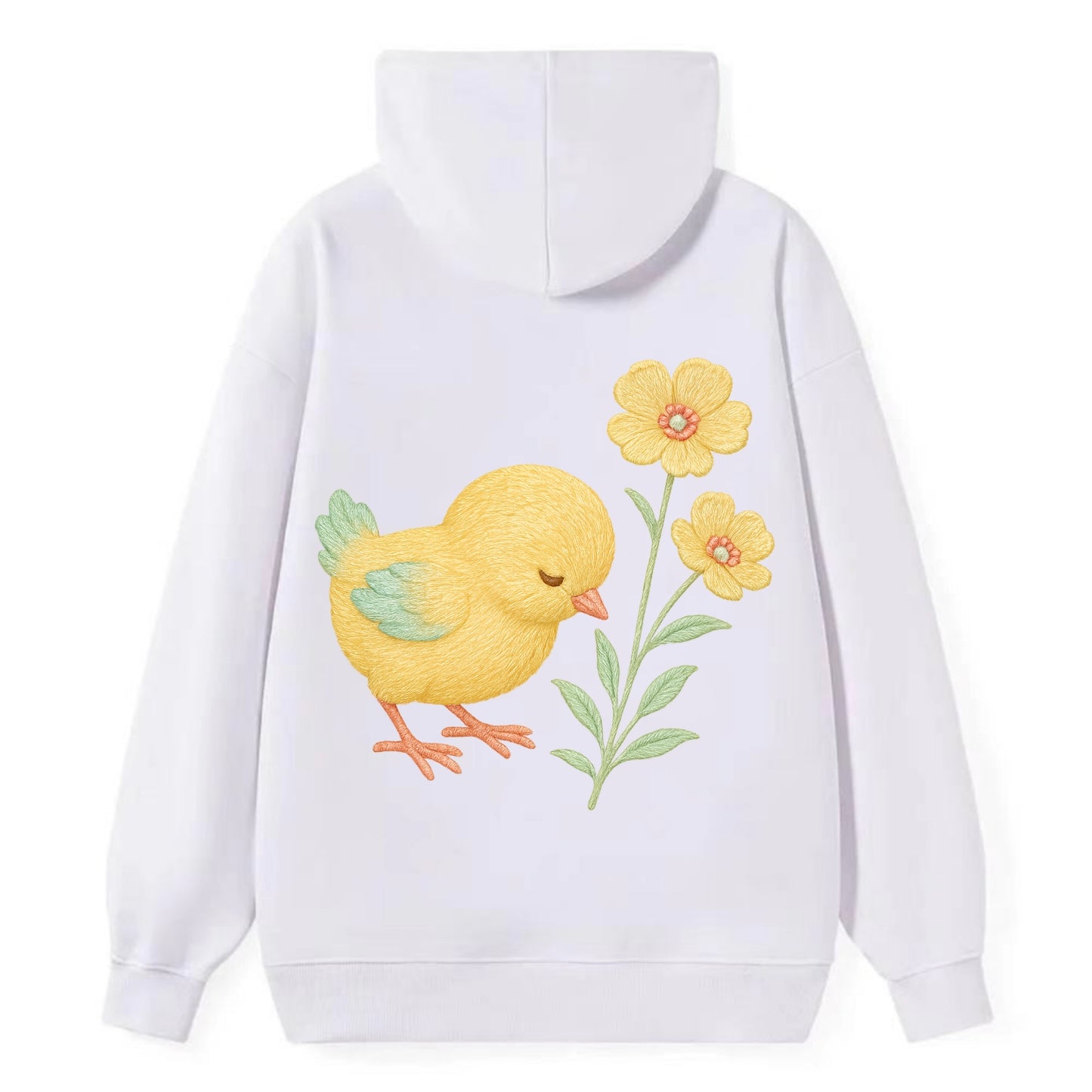 Yellow Chick - Classic Pullover Hoodie - White