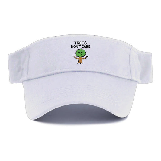 TREES DONT CARE | Indifferent oak shrugging branches - Visor - White
