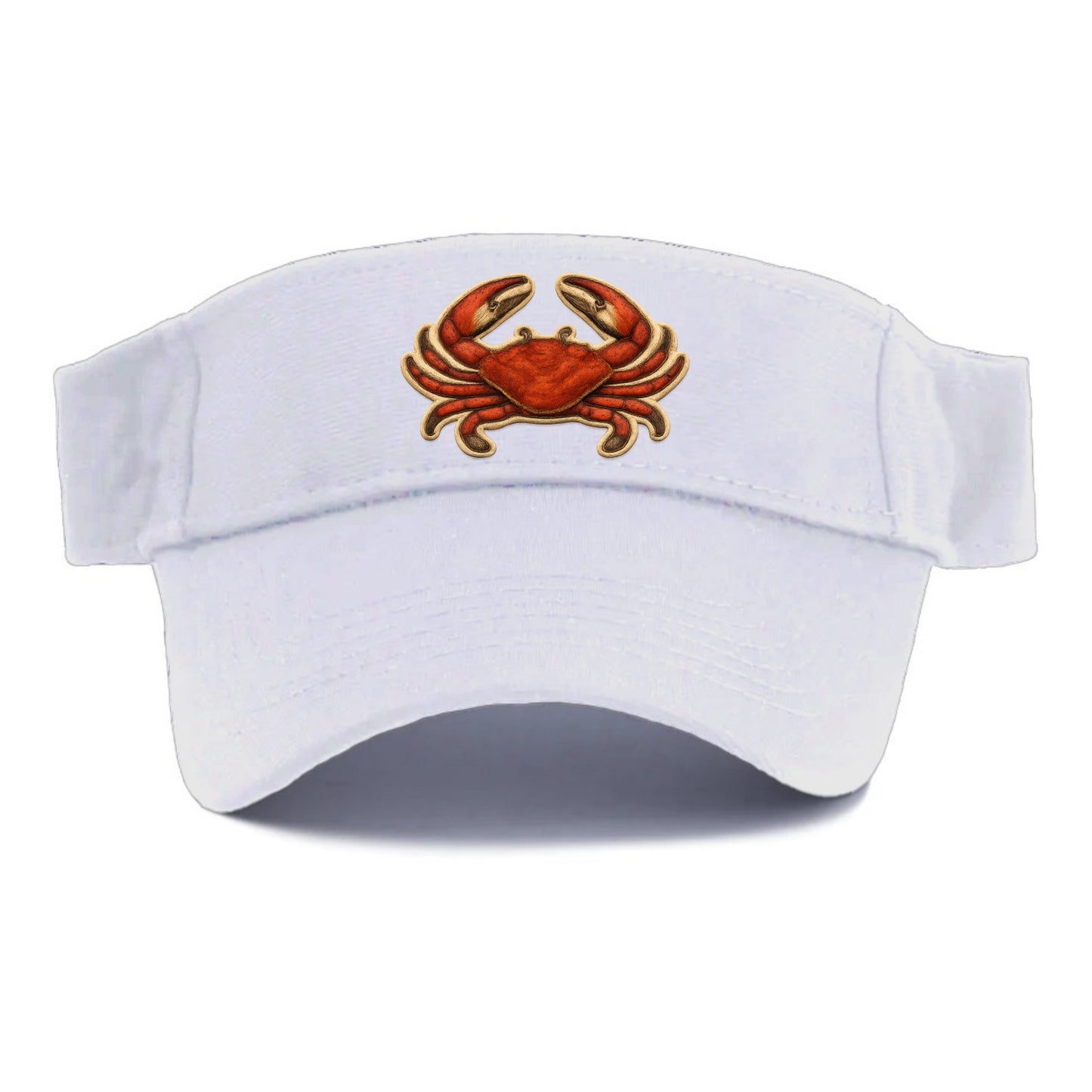 CRAB CLAWS - red crab in scarlet and orange , seafood - Visor - White