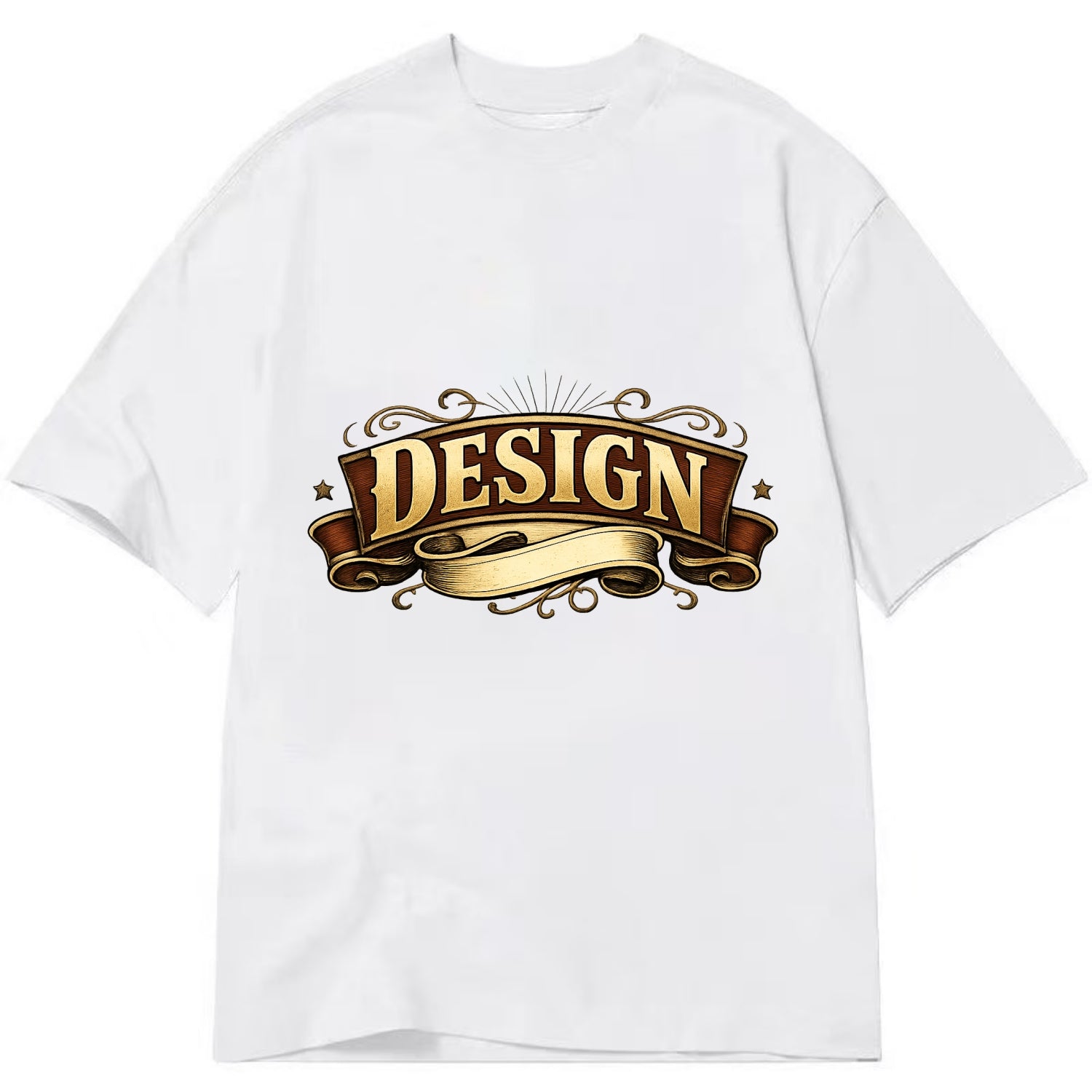 Bold typography design - "DESIGN" - intentional creation, aesthetic planning - Classic T-shirt - White