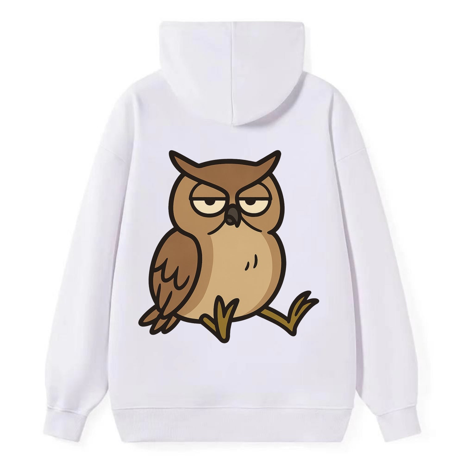 The Owl Judging Silently - Classic Pullover Hoodie - White