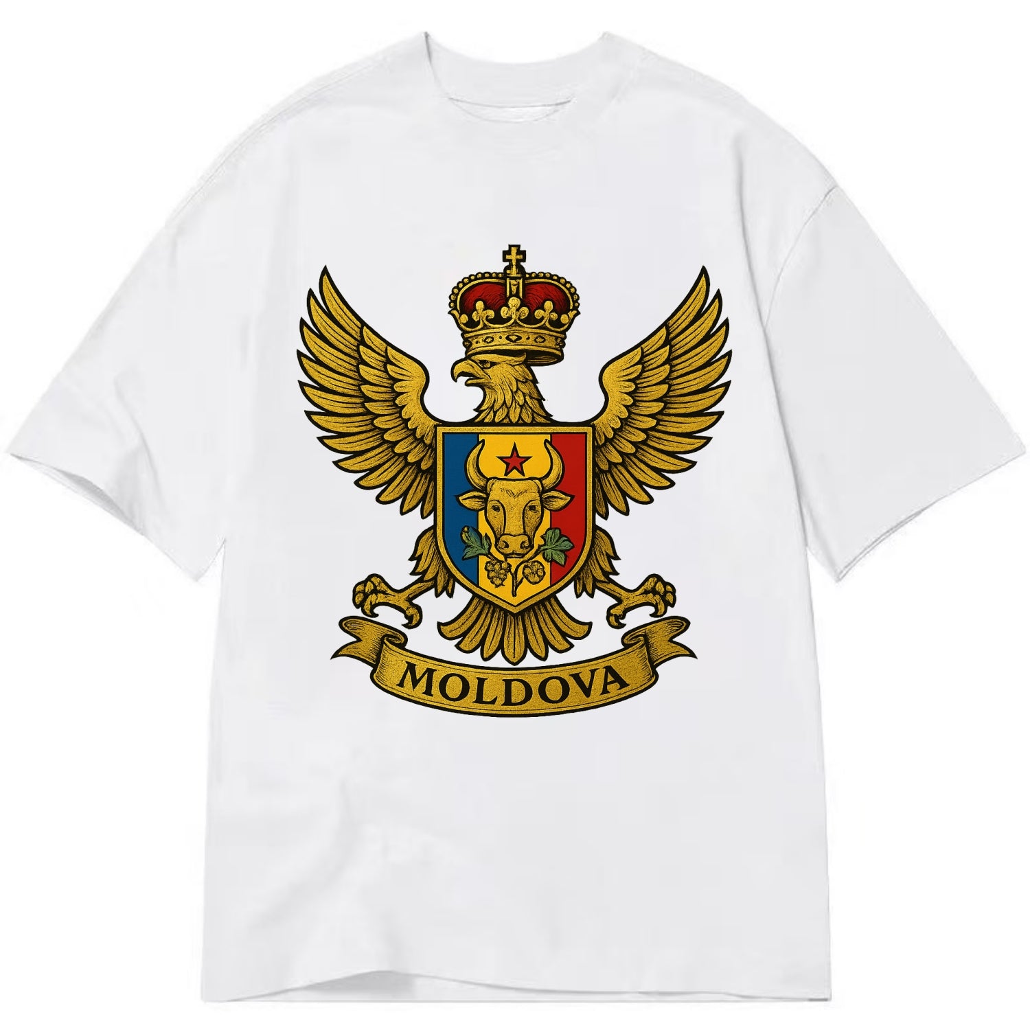 Moldova Heritage Badge  - Classic T-shirt - White