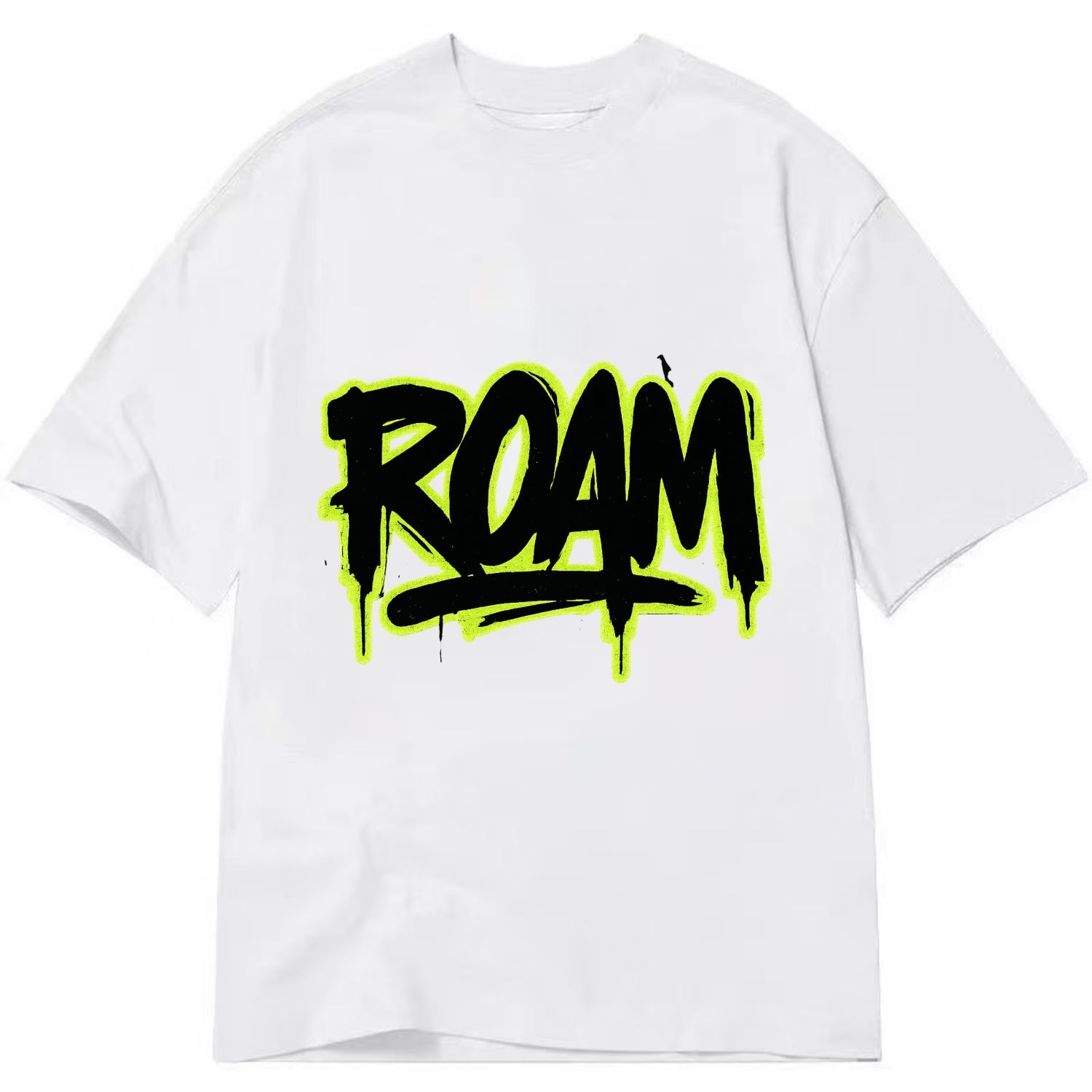 Bold typography design - "ROAM" - wander freely, no destination needed - Classic T-shirt - White