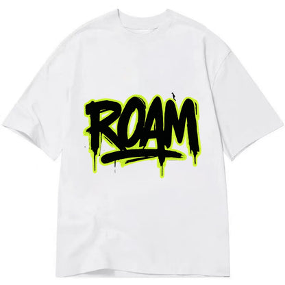 Bold typography design - "ROAM" - wander freely, no destination needed - Classic T-shirt - White
