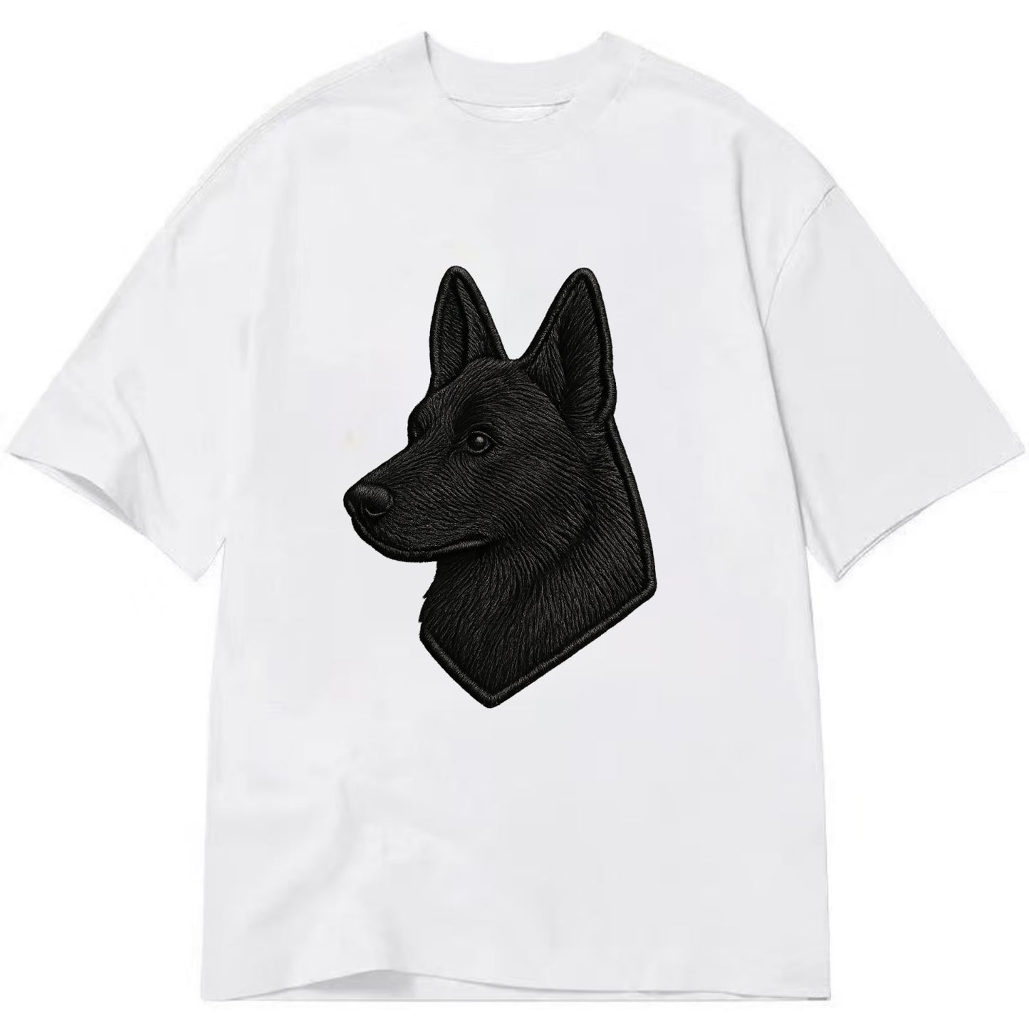 Belgian Sheepdog - Modern black shepherd - Classic T-shirt - White