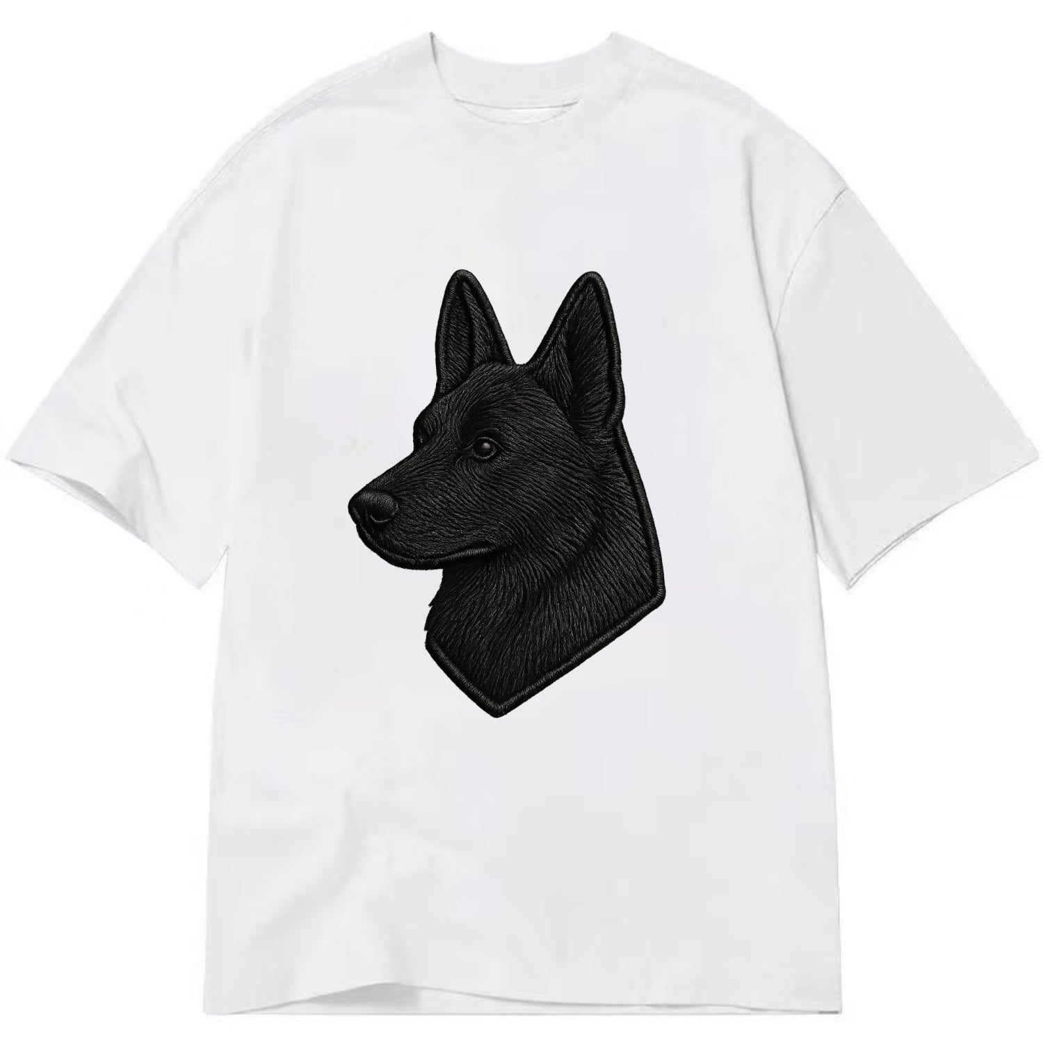 Belgian Sheepdog - Modern black shepherd - Classic T-shirt - White