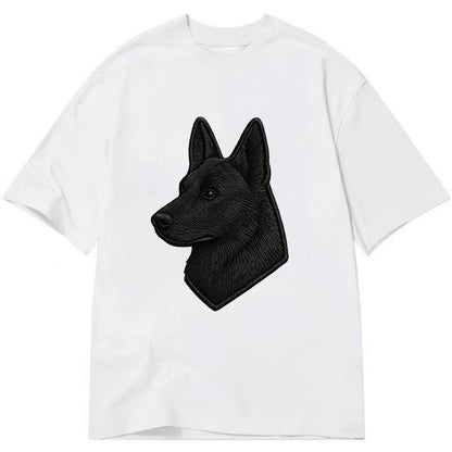 Belgian Sheepdog - Modern black shepherd - Classic T-shirt - White