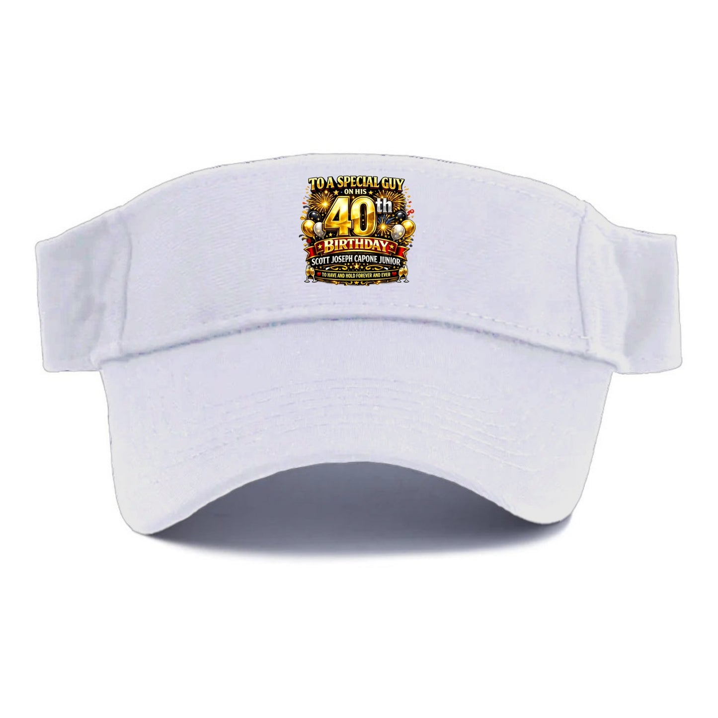 Special 40th Birthday - Visor - White