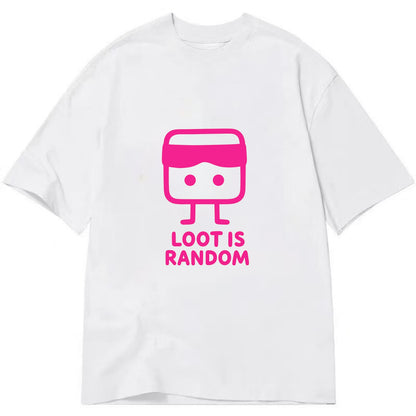 LOOT IS RANDOM | Dice wearing blindfold - Classic T-shirt - White