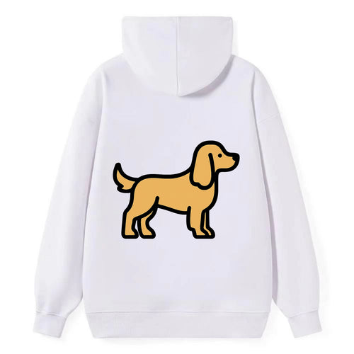 Cocker Spaniel - Golden colored flat side profile - Classic Pullover Hoodie