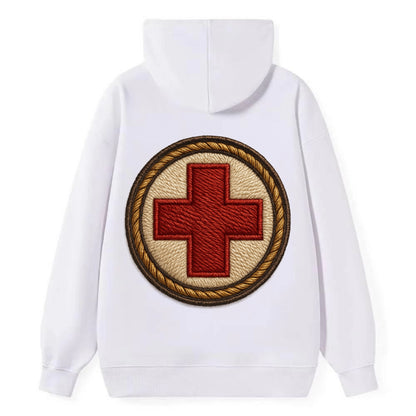 Medical Cross  - Classic Pullover Hoodie - White