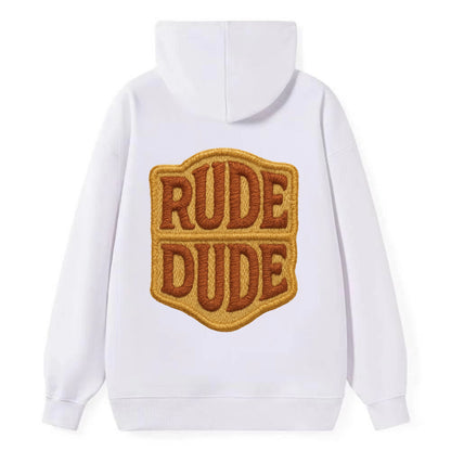 RUDE;DUDE ENERGY Surf Green Trucker - Classic Pullover Hoodie - White