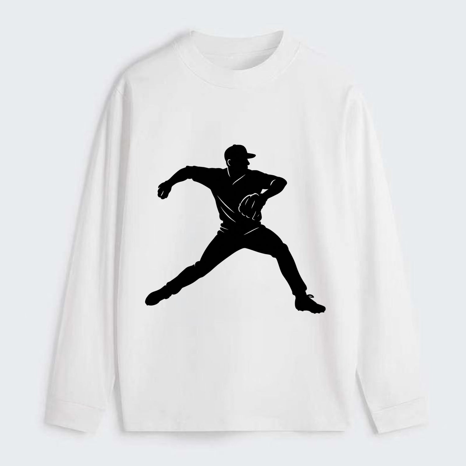 Baseball pitcher wind-up motion - Classic Long Sleeve Shirt - White