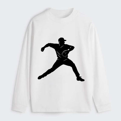 Baseball pitcher wind-up motion - Classic Long Sleeve Shirt - White