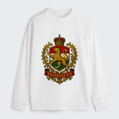 Tajikistan Heritage Badge - Classic Long Sleeve Shirt - White