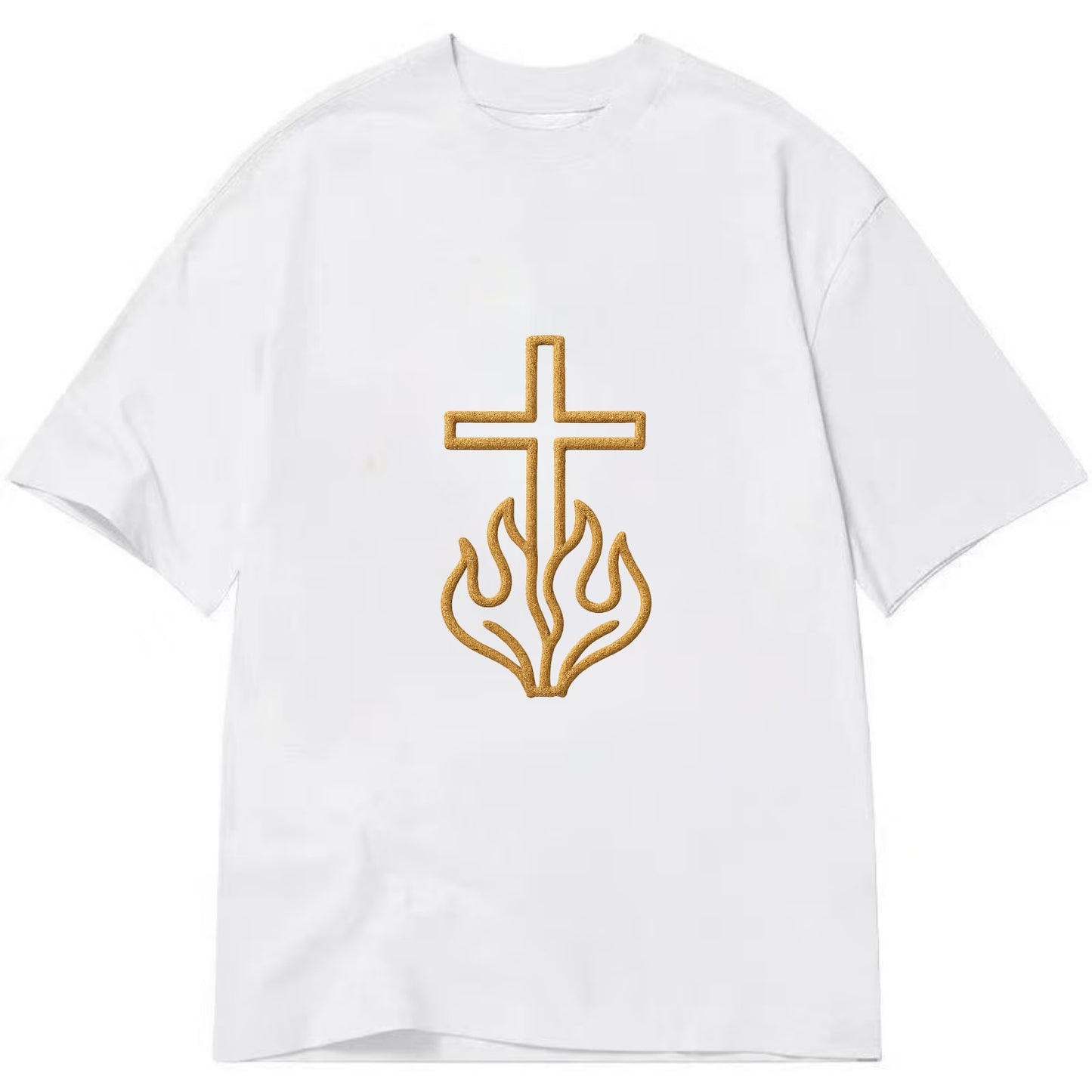 Burning Bush Cross  - Classic T-shirt - White
