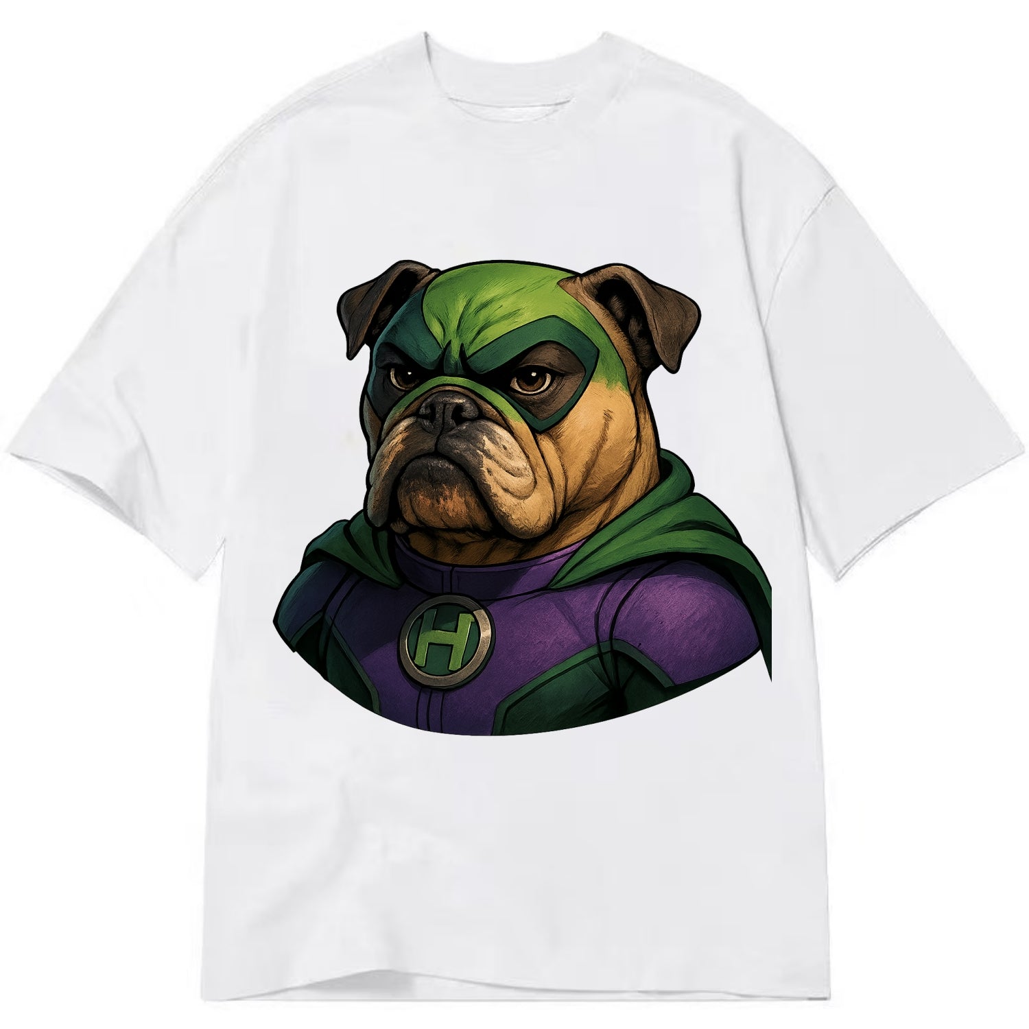 Bulldog Strong Hero  - Classic T-shirt - White