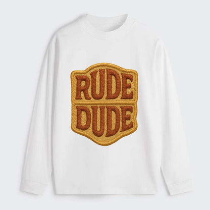 RUDE;DUDE ENERGY Surf Green Trucker - Classic Long Sleeve Shirt - White