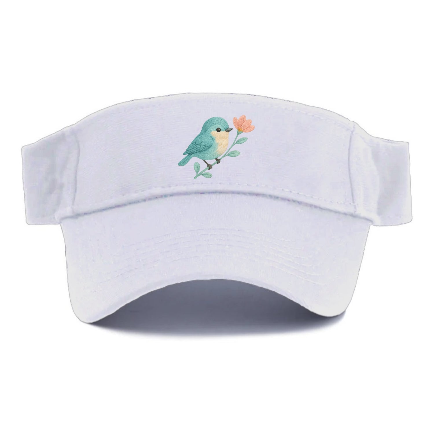 Aqua Chickadee - Visor - White