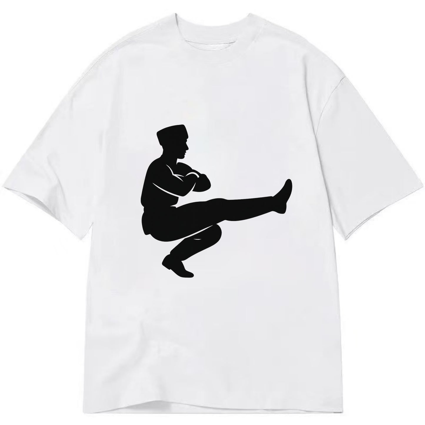 Russian Cossack dancer squat kick - Classic T-shirt - White