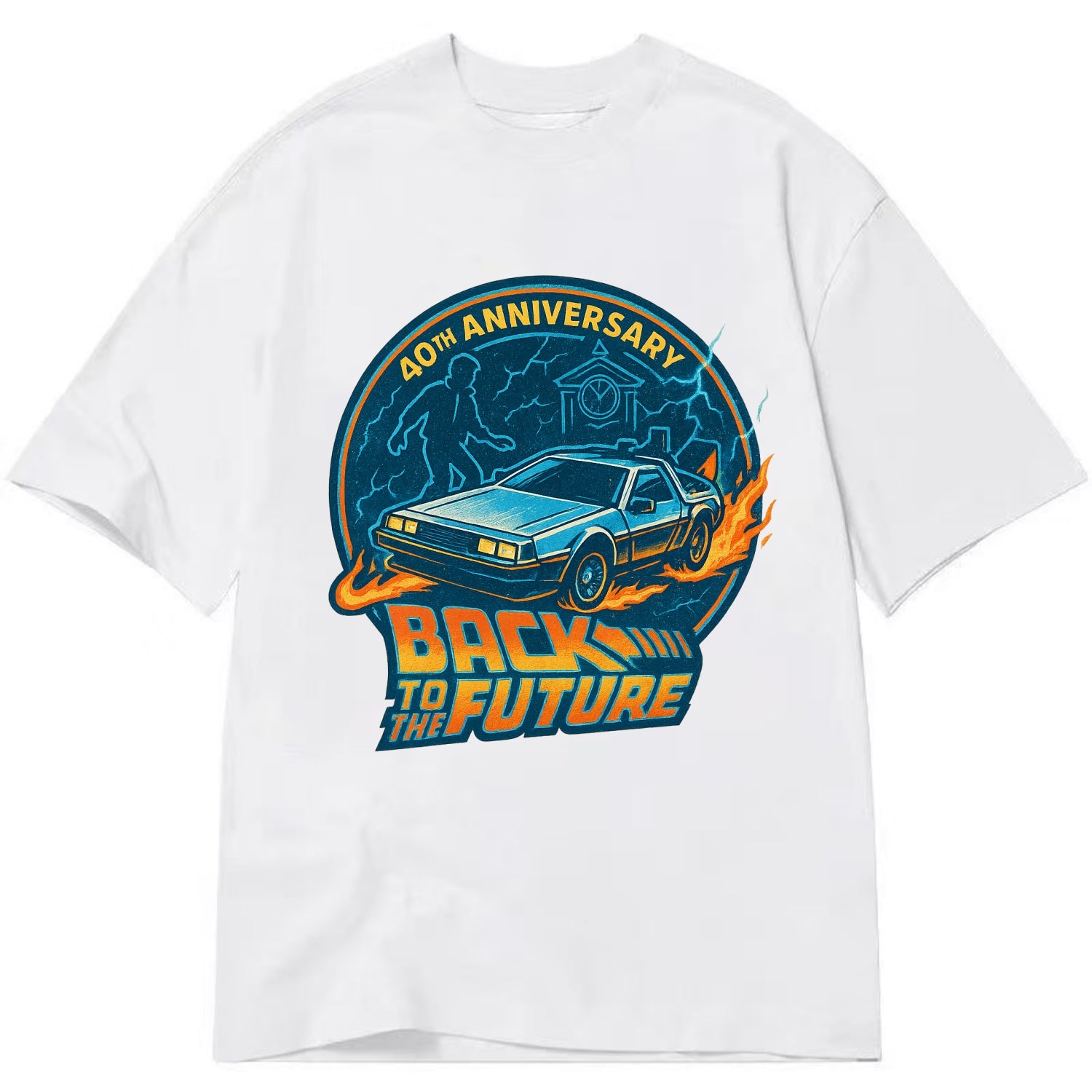 Back To The Future 40th Anniversary - Classic T-shirt - White