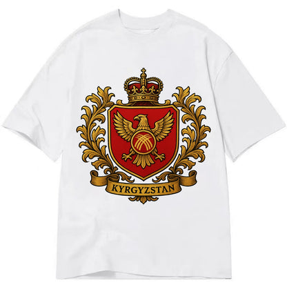 Kyrgyzstan Heritage Badge  - Classic T-shirt - White