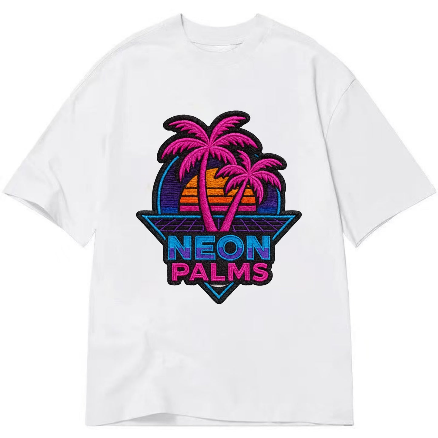 Neon Palms - Classic T-shirt - White