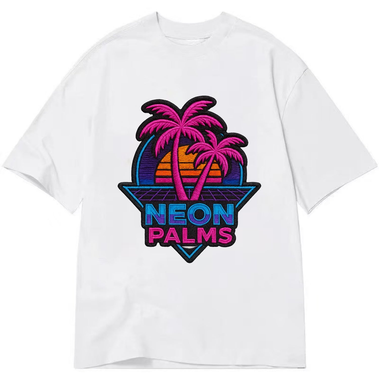 Neon Palms - Classic T-shirt - White