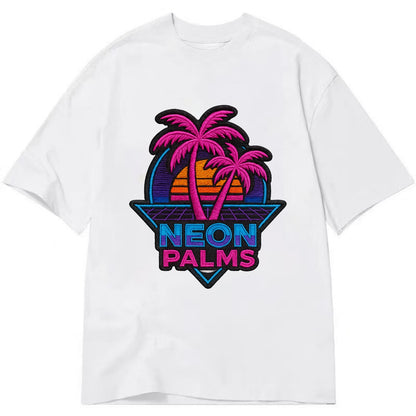 Neon Palms - Classic T-shirt - White