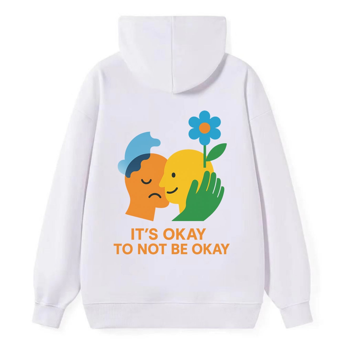 Mental health stigma fading as support grows - "It's Okay to Not Be Okay" - Classic Pullover Hoodie - White
