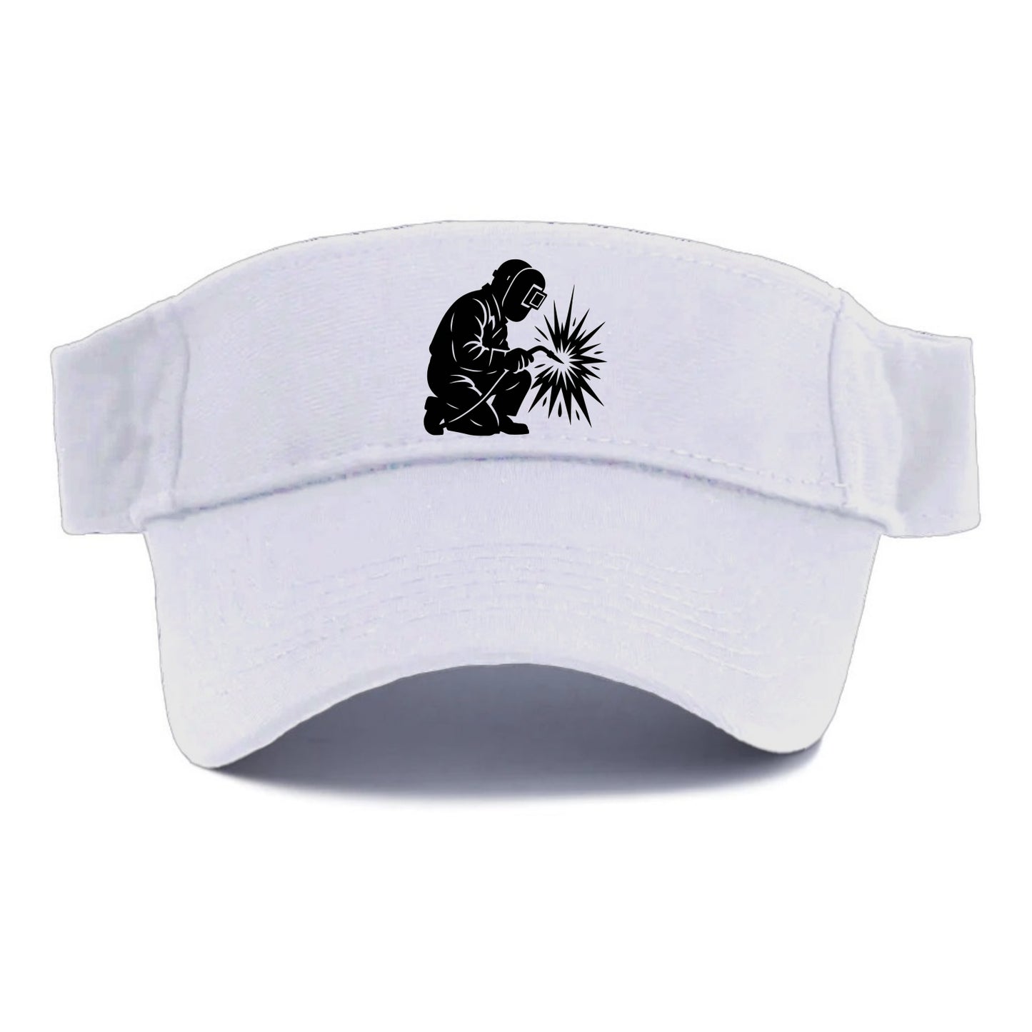 Welder sparks flying dramatically - Visor - White