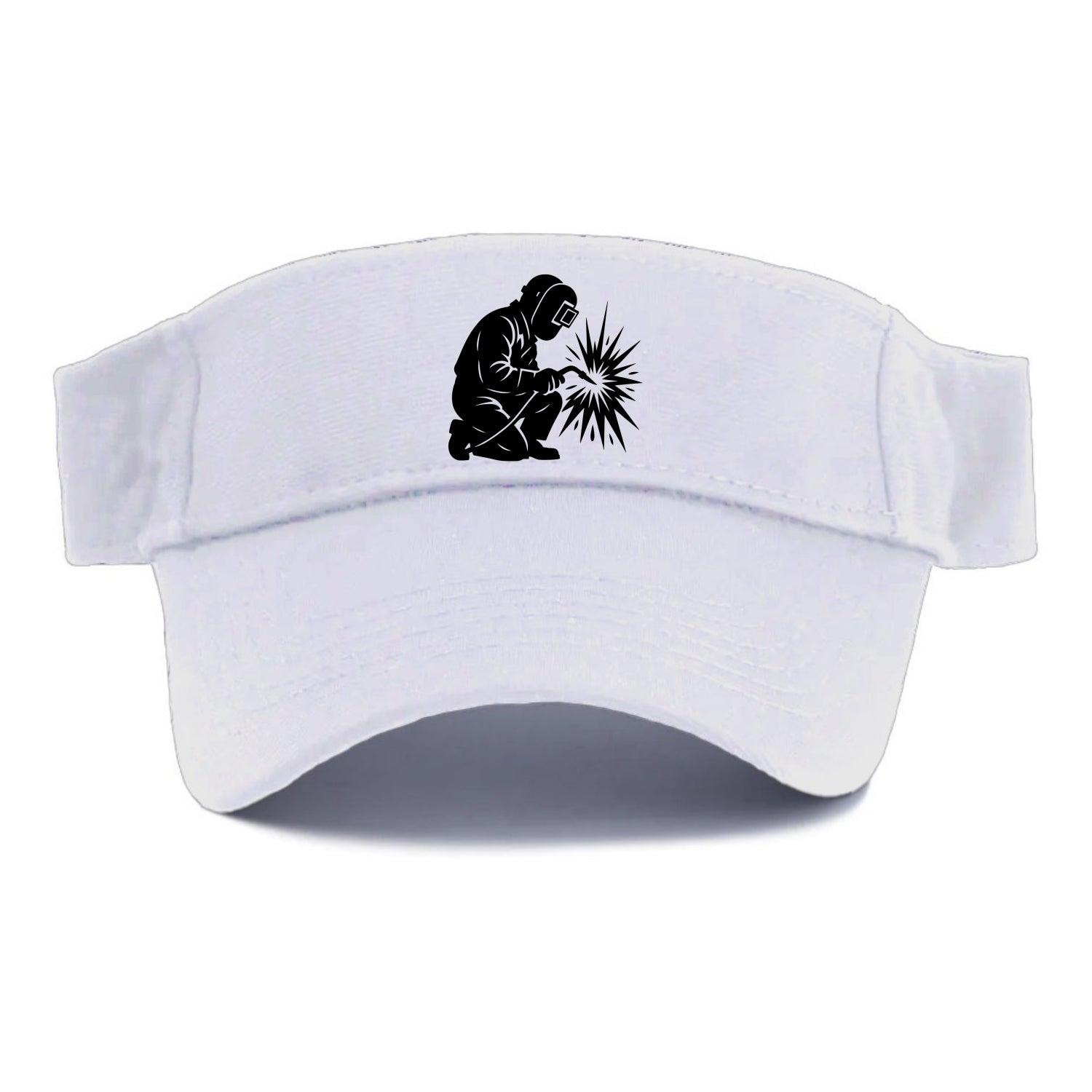 Welder sparks flying dramatically - Visor - White