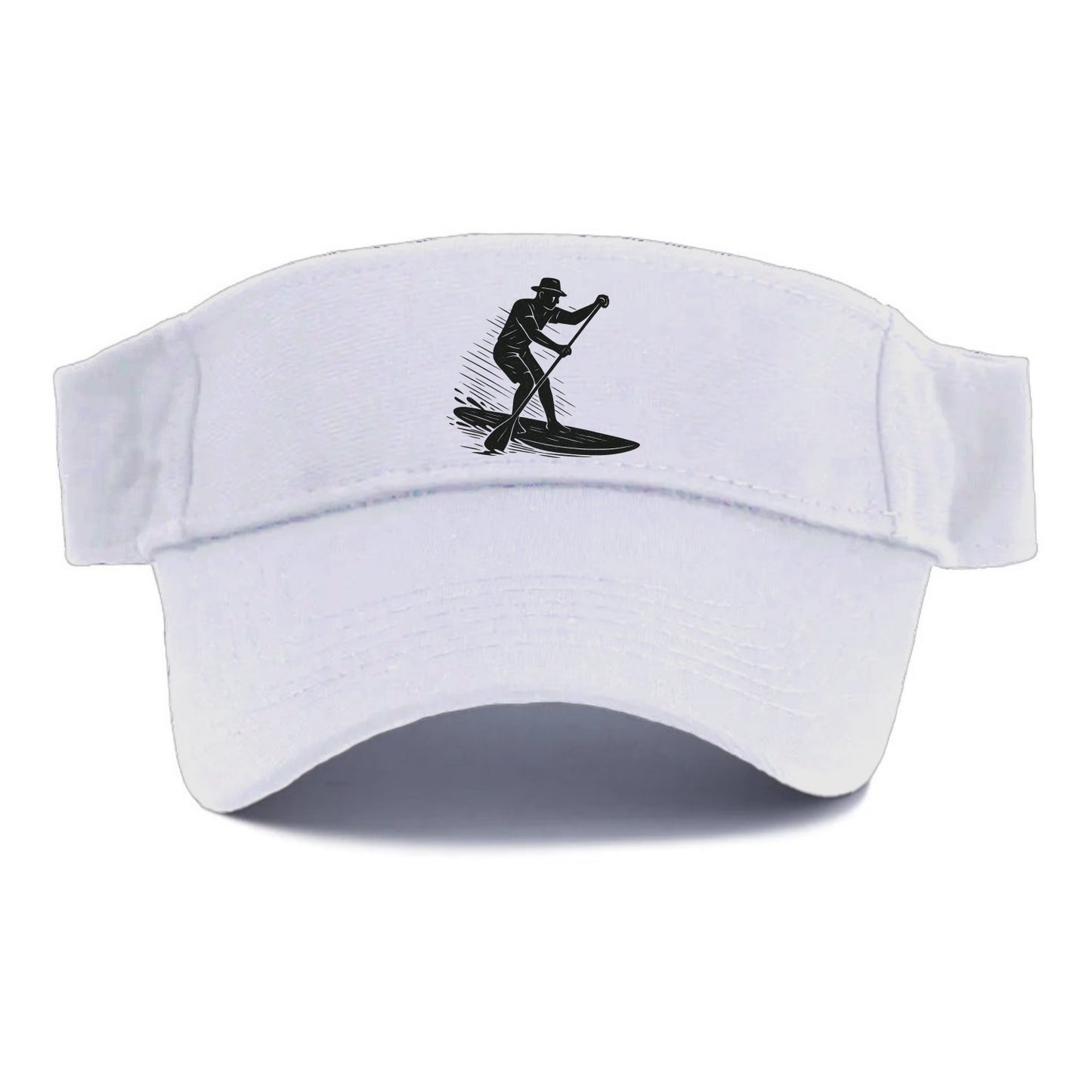 Stand-up paddleboarder on calm water - Visor - White