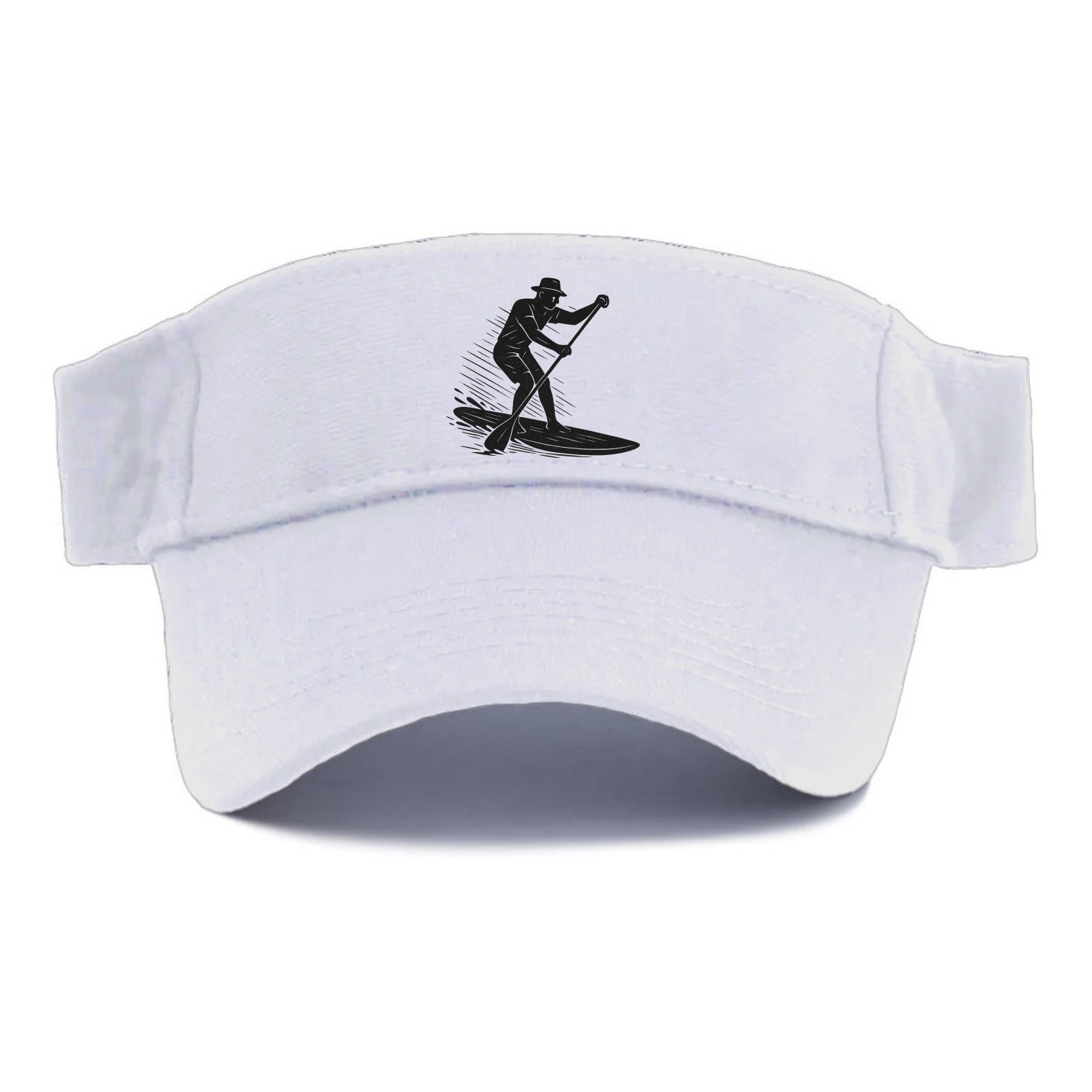 Stand-up paddleboarder on calm water - Visor - White