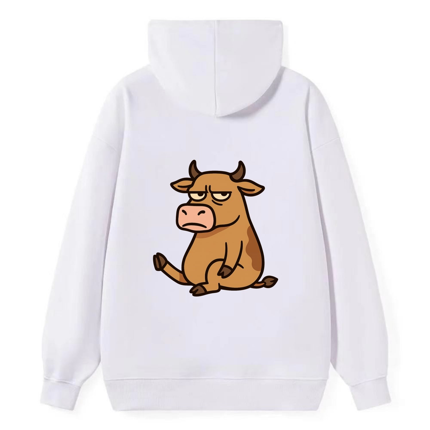 The Cow Judging Silently - Classic Pullover Hoodie - White