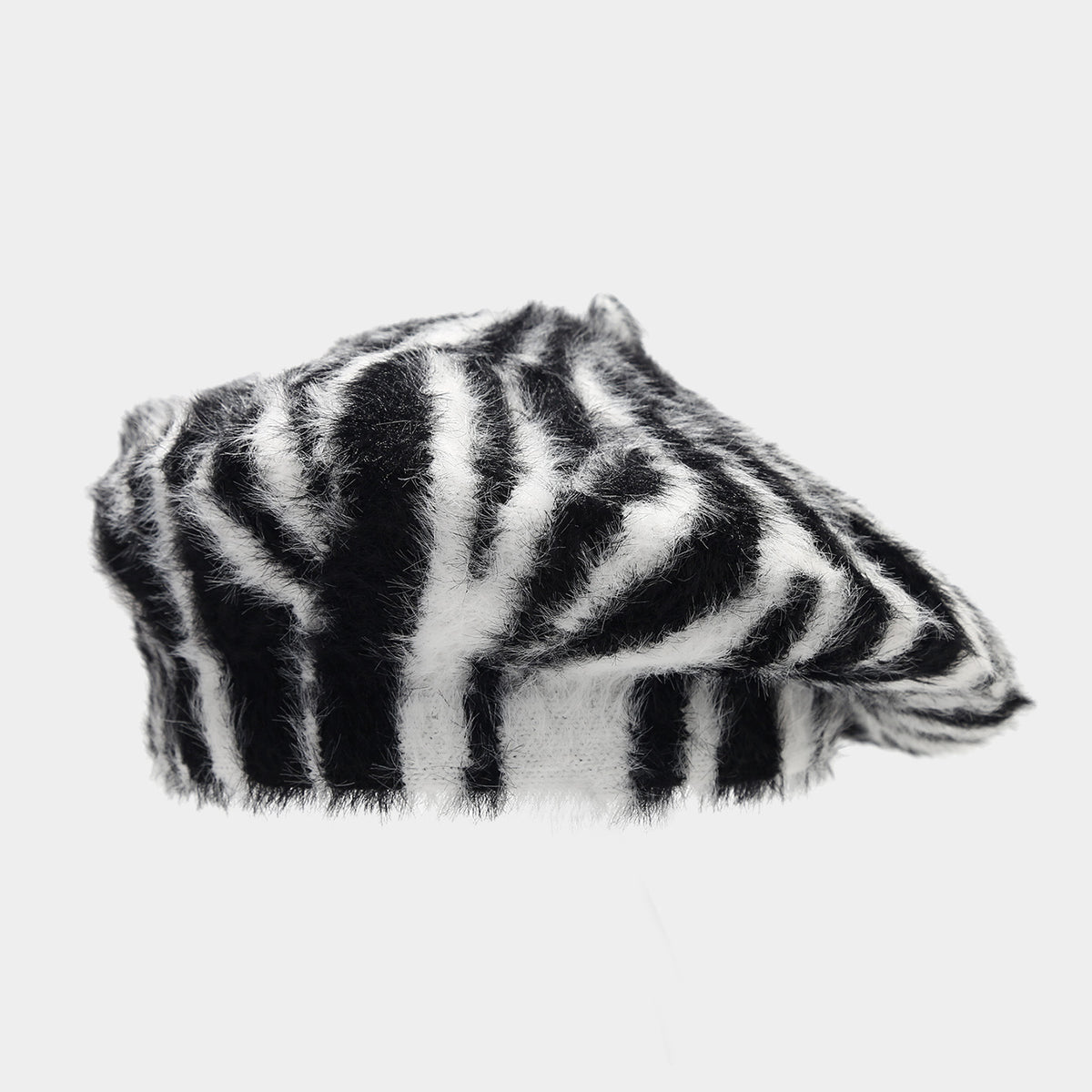Zebra Print Beret: Wild & Chic Street Style Hat