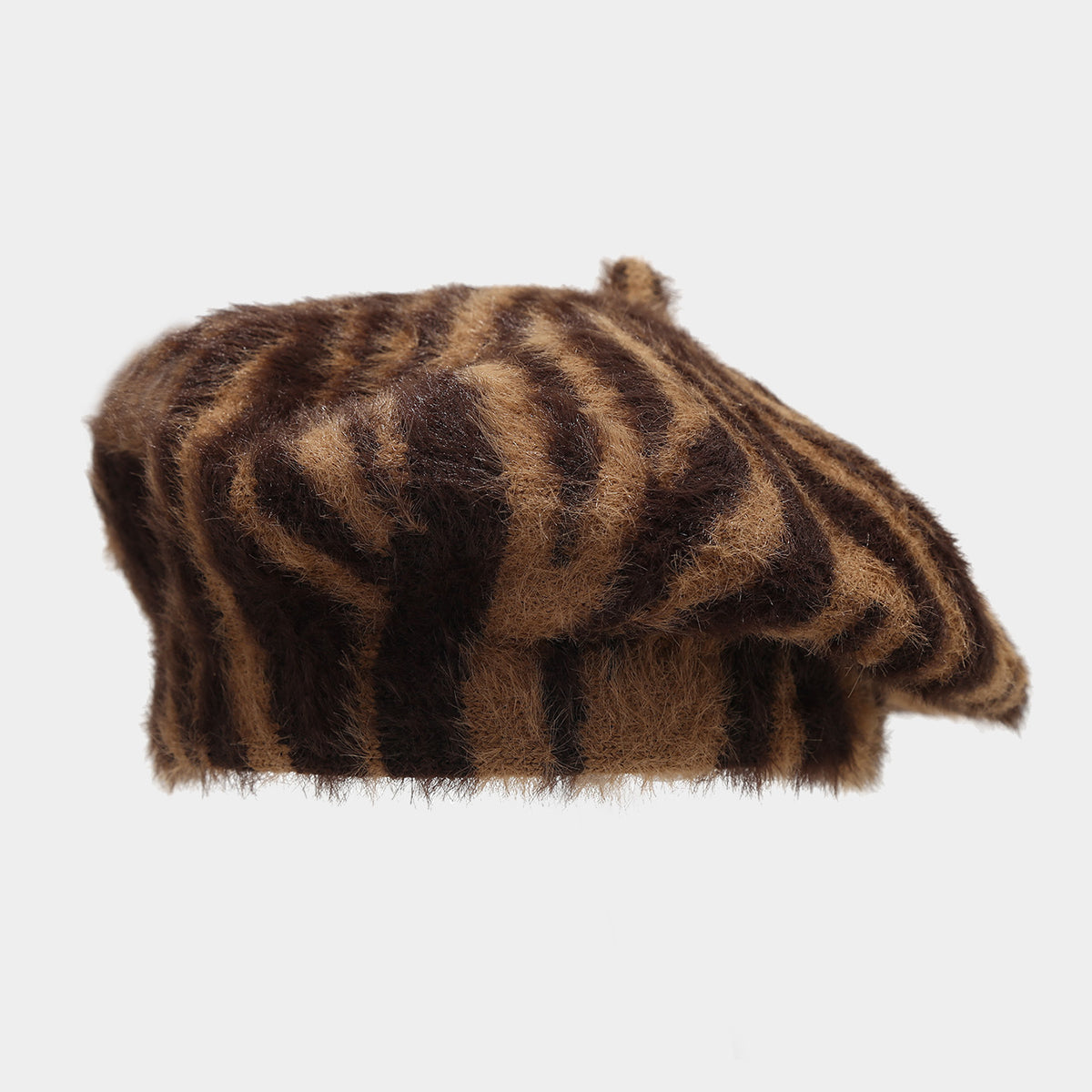 Zebra Print Beret: Wild & Chic Street Style Hat