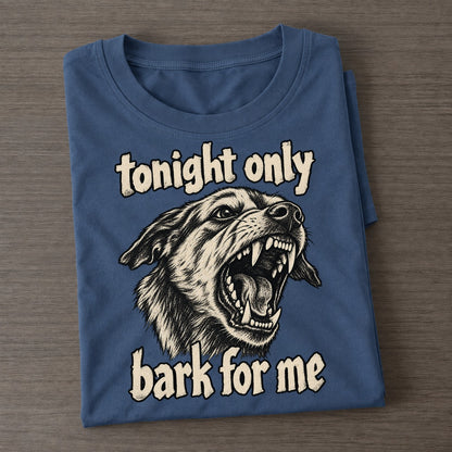 A Snarling Dog Head In Three Quarter View Jaws Wide On Bared Fangs Bark For Me Classic T-shirt – Twilight Navy