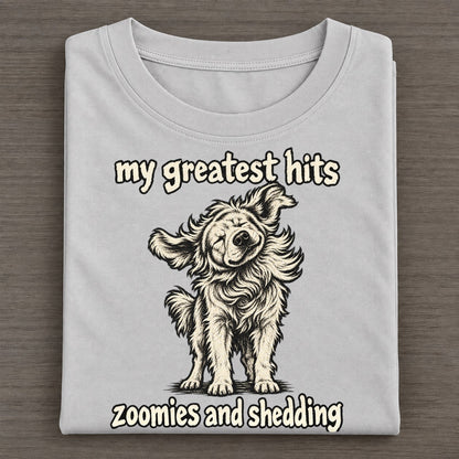 A Thick Coated Dog Mid Shake Body Twisting Coat Flung Outward Bark For Me Classic T-shirt – Grey