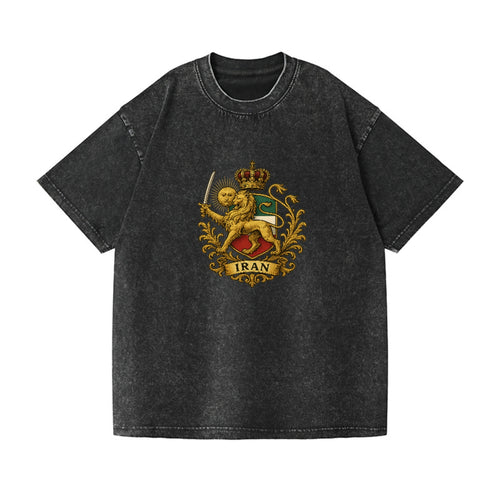 Iran Royal Lion Logo Vintage T-shirt