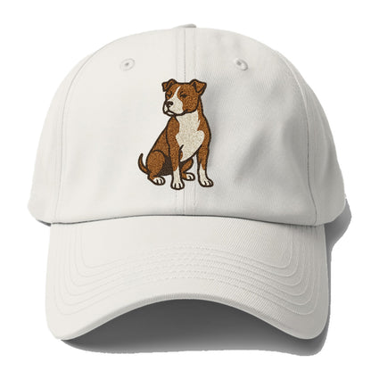 American Pit Bull Terrier Brown And White Pose Hat