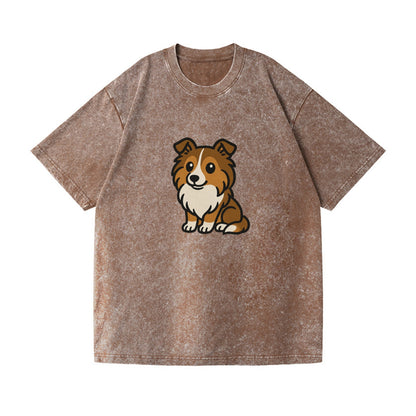 shetland sheepdog sable and white sitting pose portrait design Hat