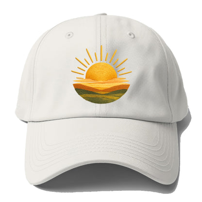 golden sunrise horizon Hat