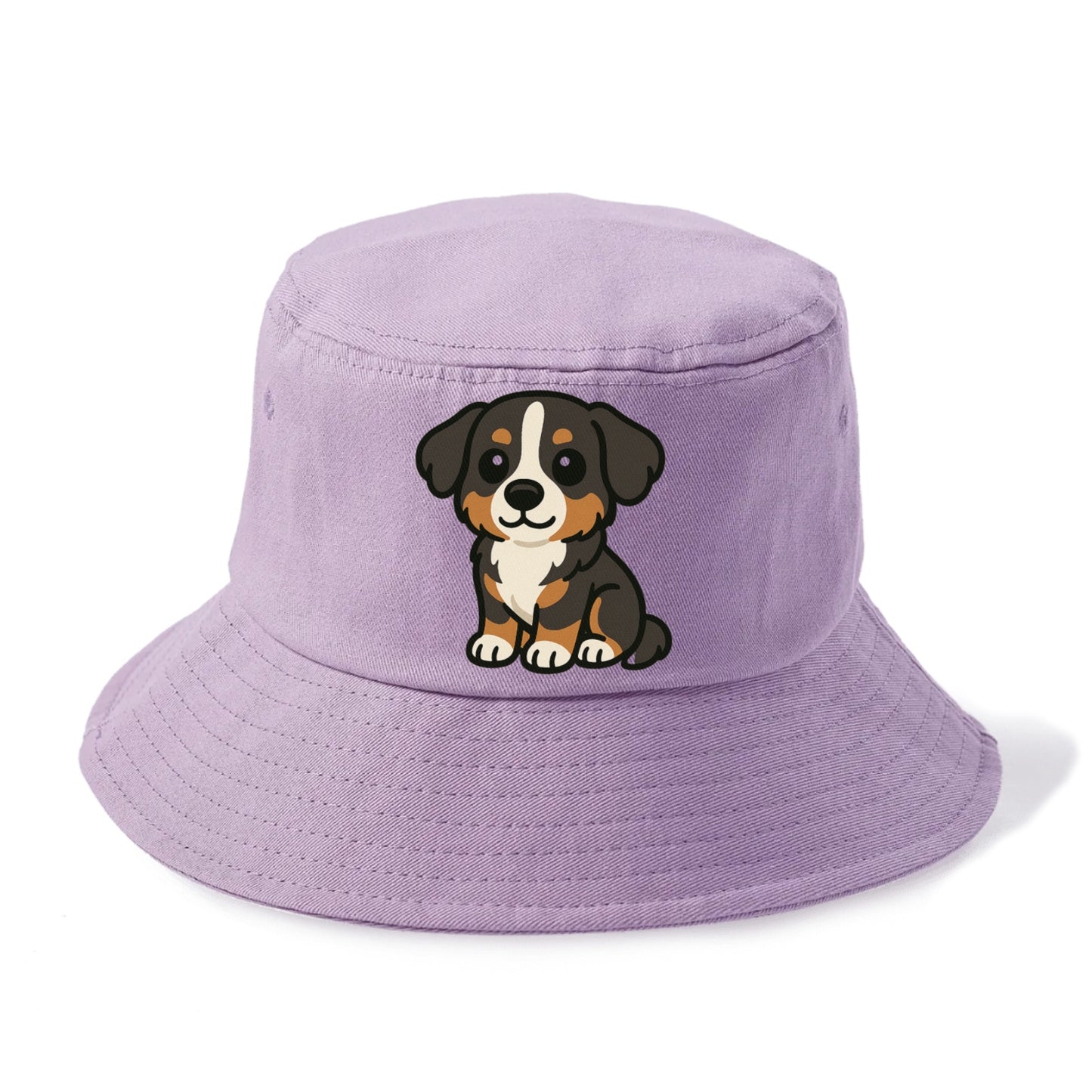 bernese mountain dog tricolor sitting pose portrait design Hat