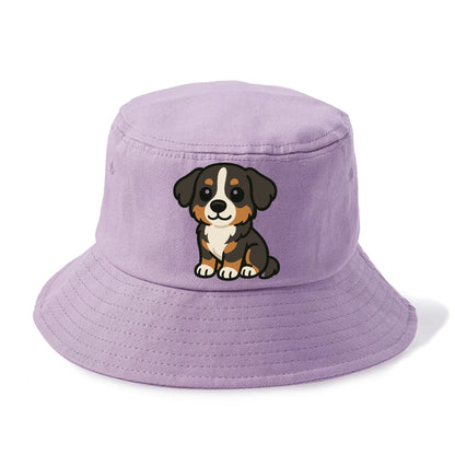 bernese mountain dog tricolor sitting pose portrait design Hat