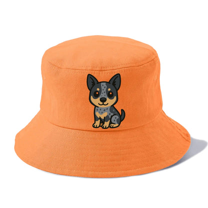 australian cattle dog blue heeler sitting pose portrait design Hat