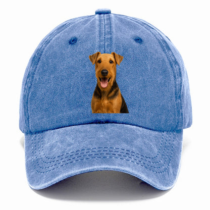 airedale terrier portrait design Hat