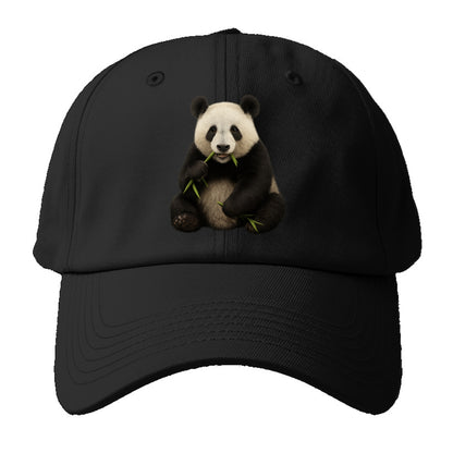 realistic panda eating bamboo hat Hat